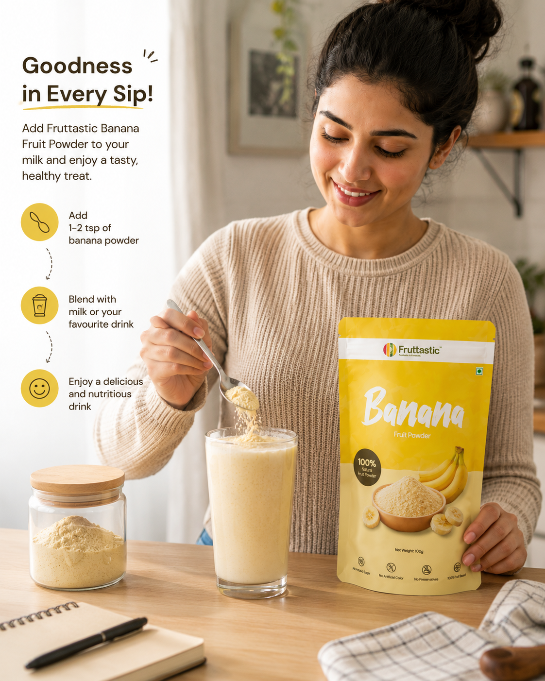Banana Powder | 100% Natural Fruit Powder