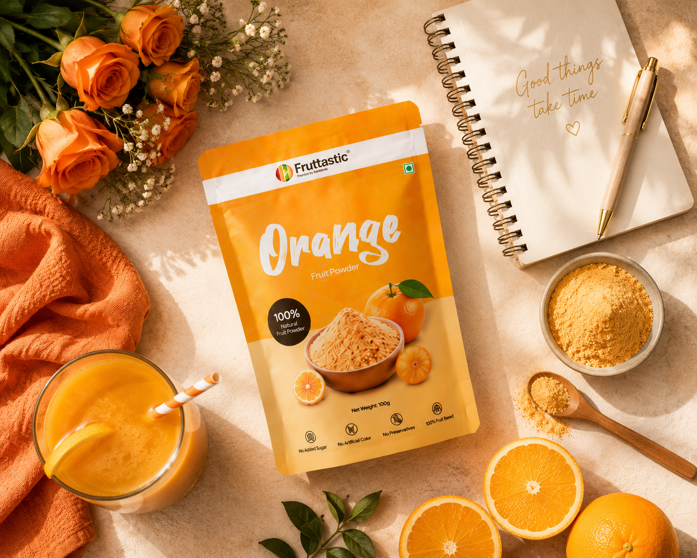 Orange Powder | 100% Natural Fruit Powder