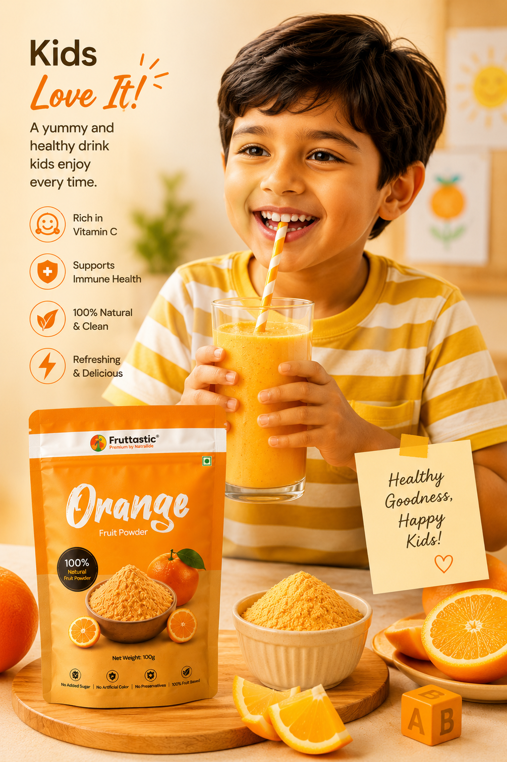 Orange Powder | 100% Natural Fruit Powder