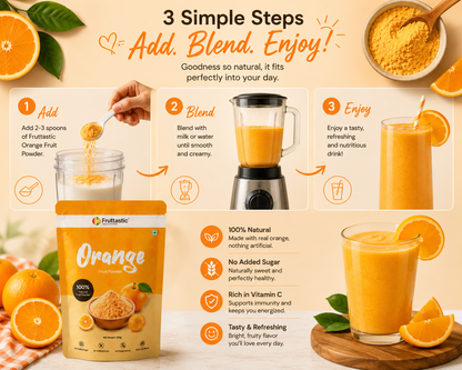 Orange Powder | 100% Natural Fruit Powder