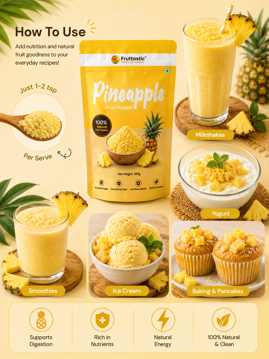 Banana Powder | 100% Natural Fruit Powder